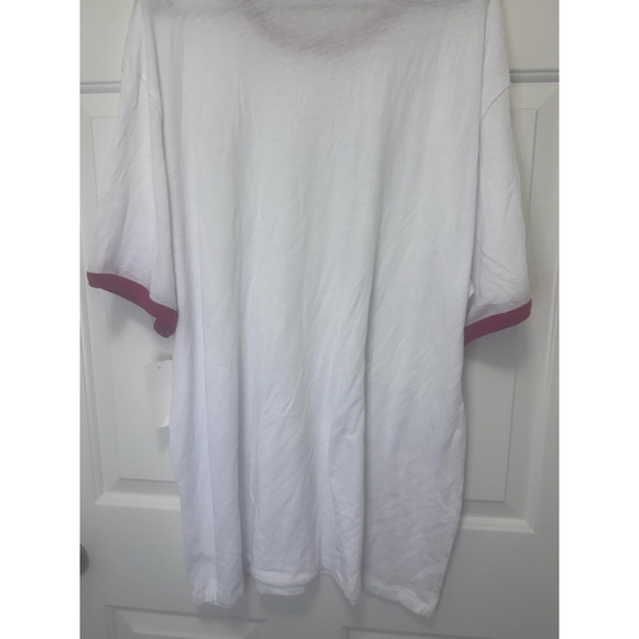 Men's Alternative Apparel White Red Ringer Short Sleeve Tee 3XL - Picture 4 of 5